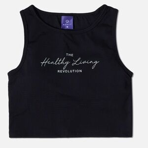NWOT Monat crop top the healthy living revolution